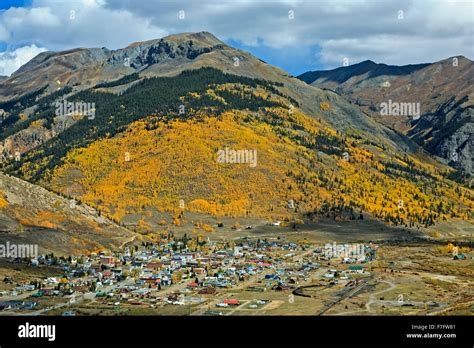 Fall Colors And Silverton Colorado Usa Stock Photo Alamy