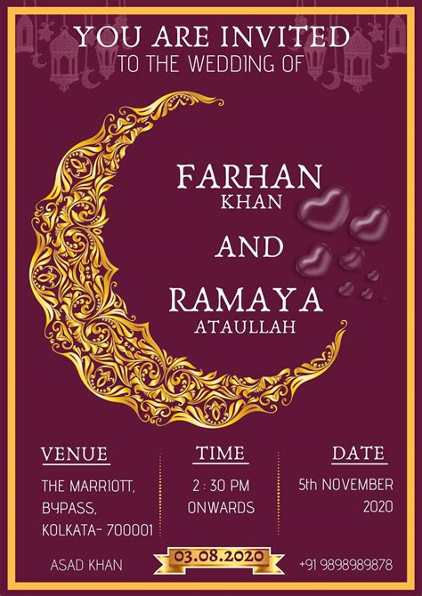 Muslim Wedding Invitation Templates