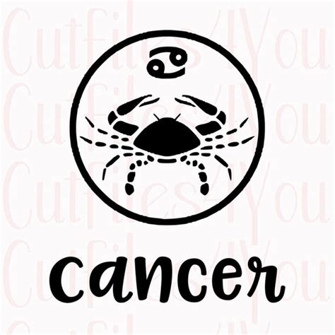 Cancer Svg Zodiac Signs Astrology Svg Horoscope Designs