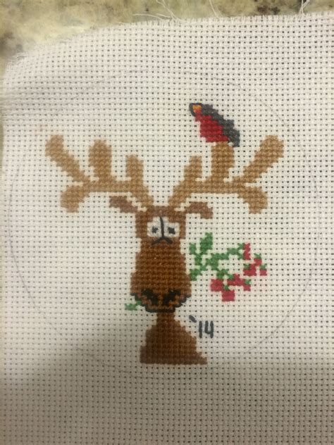 reindeer x stitch cross stitch stitch embroidery