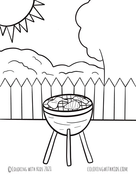 Bbq Coloring Pages Coloring Home