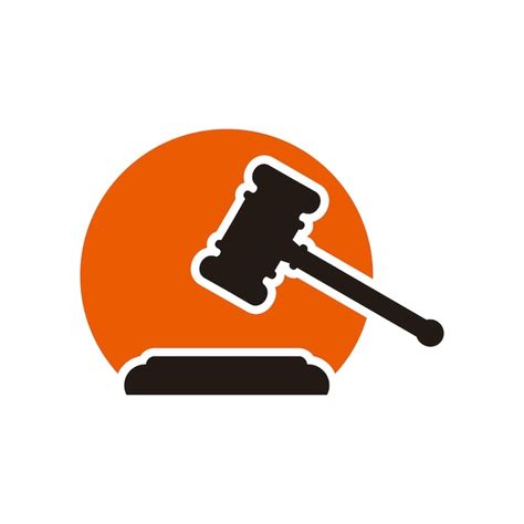Premium Vector Court Judge Hammer Vector Logo Icon