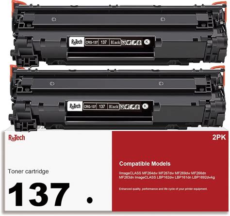 137 Black Toner Cartridge With Chip Compatible Replacement For