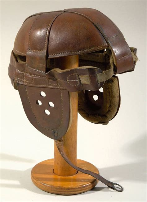 Unusual Transitional Style Leather Football Helmet C1915 Uniquely