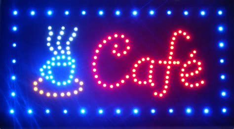 Chenxi Ultra Bright Flashing Cafe Store Sign Direct Selling 10x19 Inch