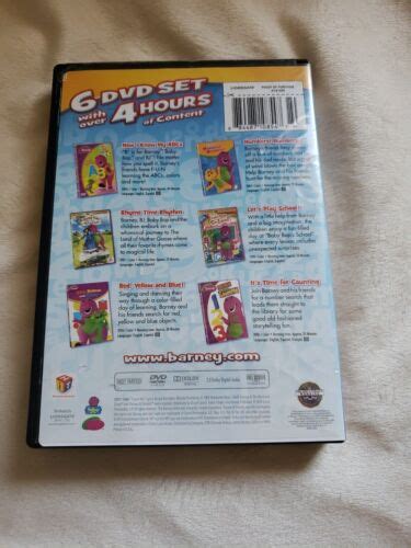 Barney Learning Pack Dvd Set Inc Abcs Imagination Island Rhyme Time More Ebay