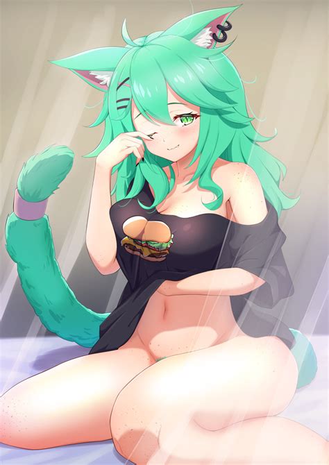 Rule 34 Big Breasts Catgirl Indie Virtual Youtuber Momomischief Pubic Hair Thick Thighs