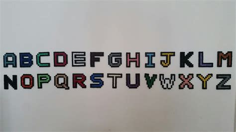 Alphabet Letters Pixel Art Perler Bead Pattern