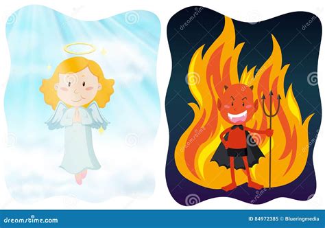 Set Of Devil Characters Poses Vector Illustration