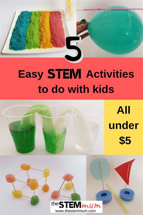 5 Easy Stem Activities For Kids That Are Under 5 Each Stem