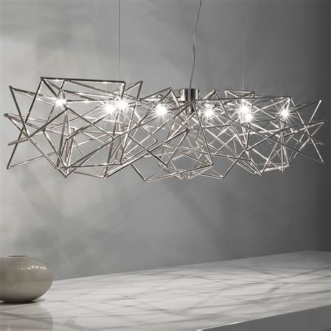 Modern Geometric Silver Pendant Light Juliettes Interiors