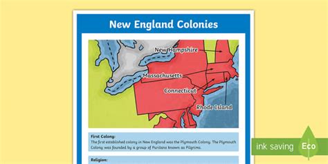 Thirteen Colonies Characteristics Of The Three Regions New England