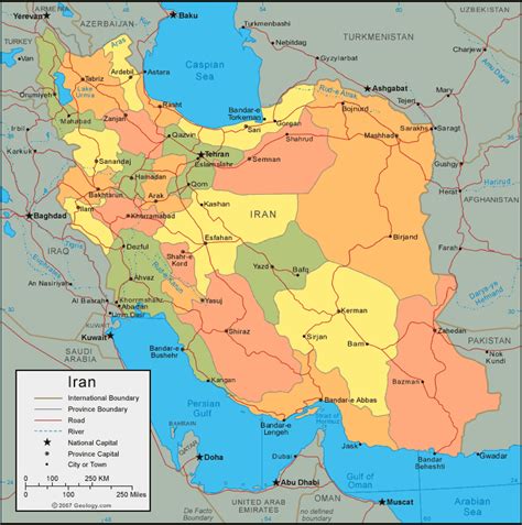 Map Of Iran Free Printable Maps