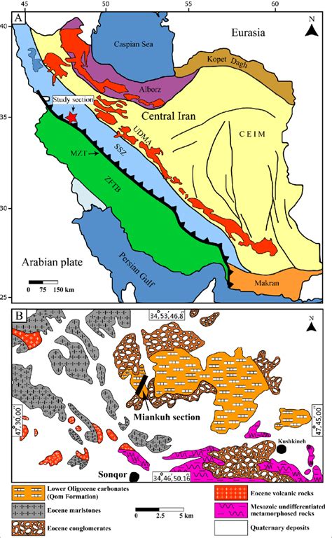 A Simplified Geological Map Of Iran Modified After Agard Et Al