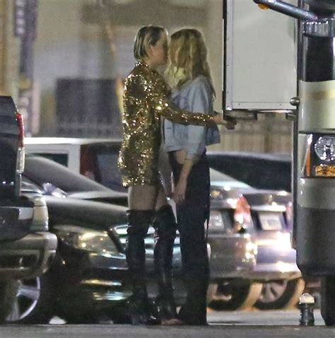 Miley Cyrus Passionately Kisses Model Stella Maxwell As Pair Filmed In Very Intimate Clinch In