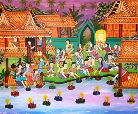 Buy Famous Art Of Traditional Thai Loy Krathong Royal Thai Art