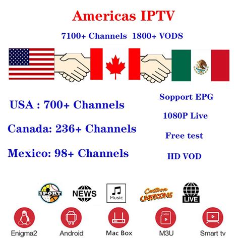 America Iptv M3u Subscription With 7100 Channels Include Usa Canada