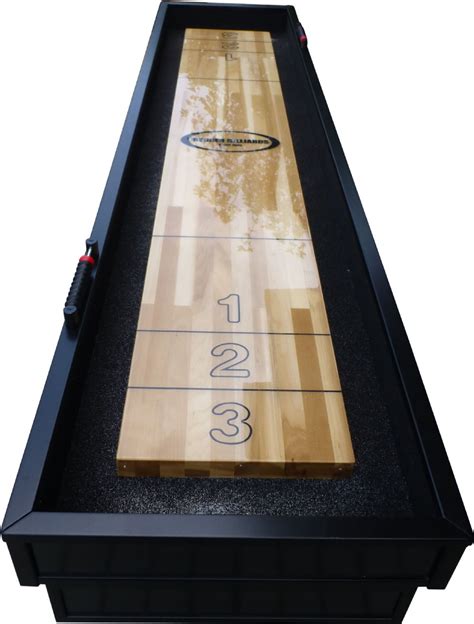 Berner Billiards 9 Foot Shuffleboard Table The Deluxe In Solid Black