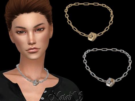 Hex Nut Chain Necklace By Natalis At Tsr Sims 4 Updates