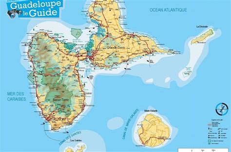 Carte Touristique De Guadeloupe Arts Et Voyages