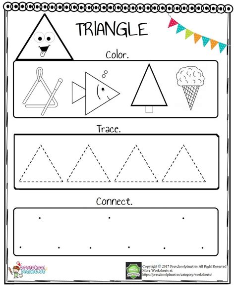 Triangle Worksheet For Preschool
