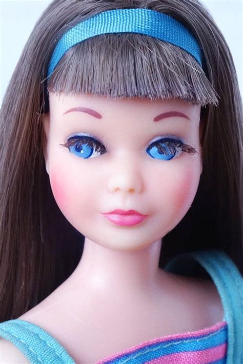 1105~skipper~twt~brunette~1968 Face 1968 Skipper Doll With Rooted Eyelashes And New Twt Body