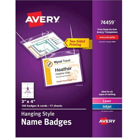 Name Badges With Lanyards Print Or Write 3 X 4 Badge Holders