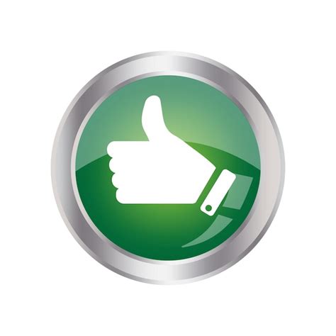Premium Vector Green Like Button Social Media Like Icon Concept