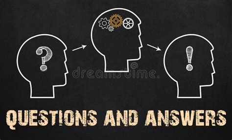 Questions And Answers Business Concept On Chalkboard Stock Photo