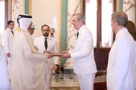 President Of Dominican Republic Receives Credentials Of Qatar S Ambassador