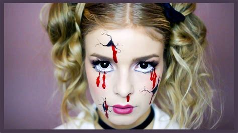 Halloween 2017 2 Creepy Cracked Doll Hair And Makeup Tutorial Alice