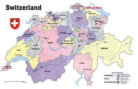 Compartir cualquier lugar, encuentra tu ubicación, el clima, la regla, las regiones y las ciudades de listas de marcado de capital y en los centros administrativos; Mapa de Suiza - Infosuiza