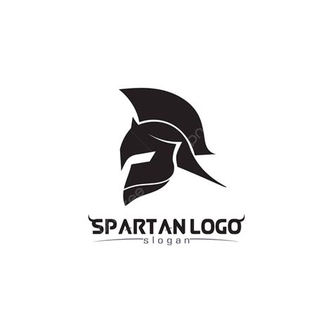 Black Gladiator Spartan Logo With Vector Design Of Helmet And Head