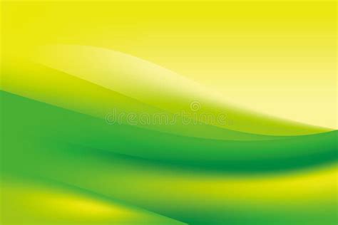 Abstract Blurry Green Yellow Wavy Background Stock Vector