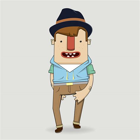 Hipster Character Illustration With Hipster Elements On Behance