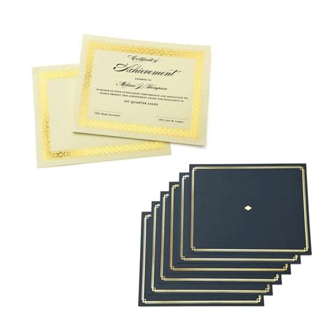 Gold Border Certificate Paper Kit Gartner Studios