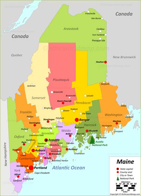 Maine State Maps 8ff