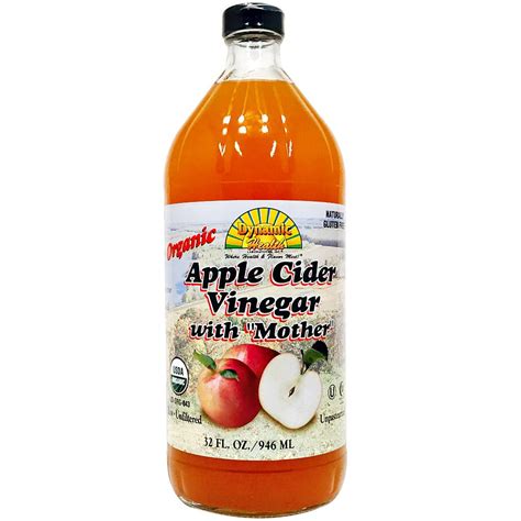 Dynamic Health Organic Apple Cider Vinegar With Mother 32 Oz