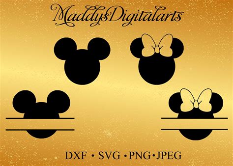 Mickey Mouse Svg File Minnie Svg Vinyl Cutting File Minnie Etsy