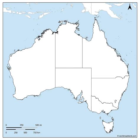 Blank Map Of Australia World Map Blank