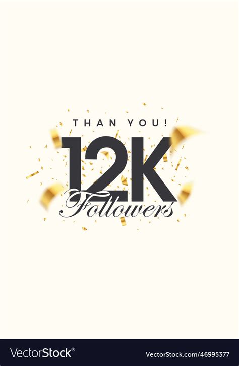 12k Followers Number Posters Greeting Banners Vector Image