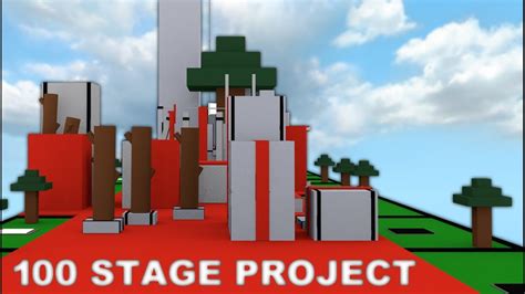Stages 1 59 Hd Gameplay Roblox 100 Stage Project Youtube