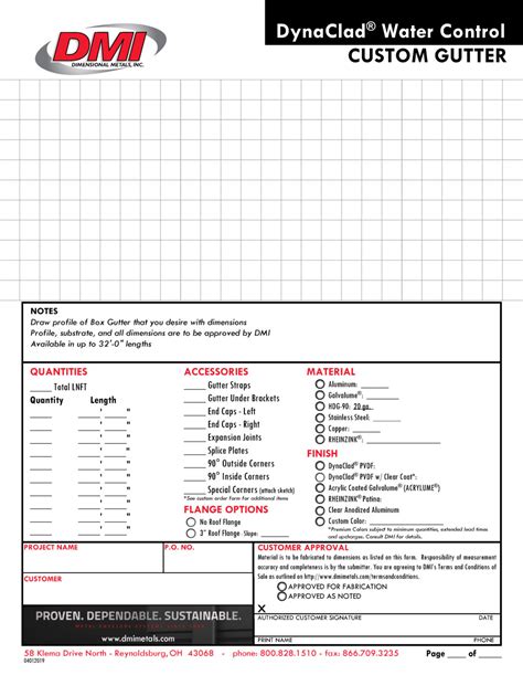 Gutter Invoice Template