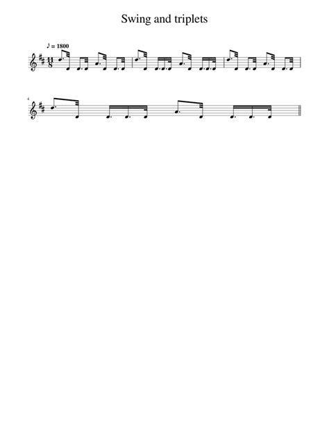 Swing And Triplets Sheet Music For Piano Solo
