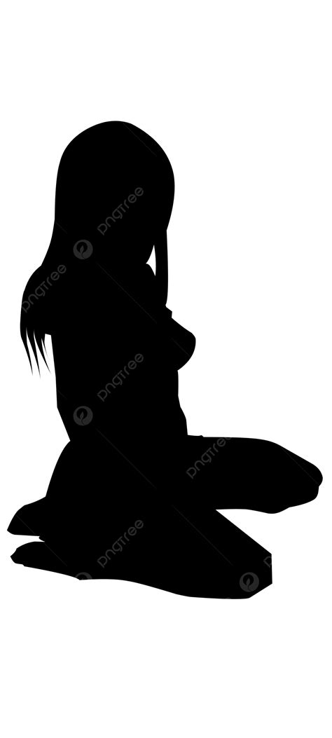 Anime Girl Silhouette Illustration Vector Anime Girl Anime Silhouettes Anime Illustration Png