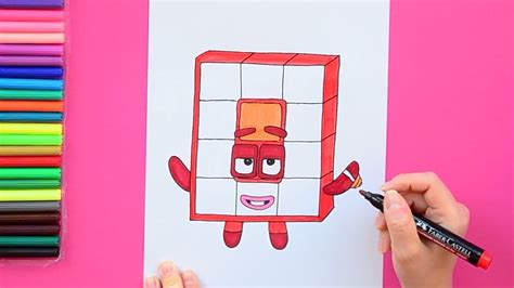 How To Draw Number 12 Numberblocks Youtube
