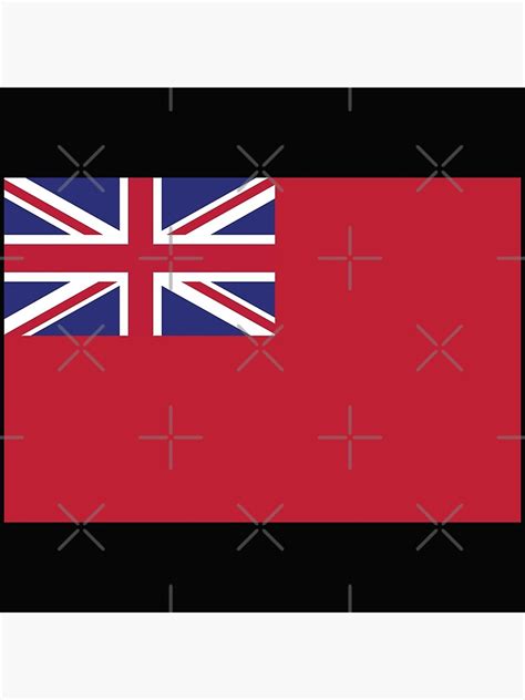 Red Flag With Union Jack Red Flag Union Jack In Corner Poster For