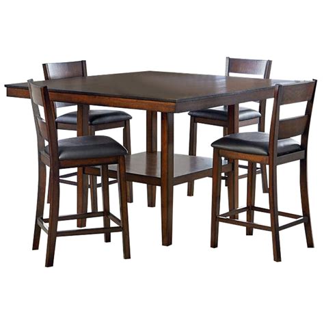 Penwood Brown 5 Piece Counter Height Dining Set Counter Height Dining