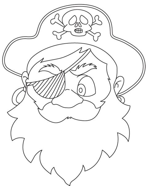 Pirate Mask Coloring Page Download Free Pirate Mask Coloring Page For