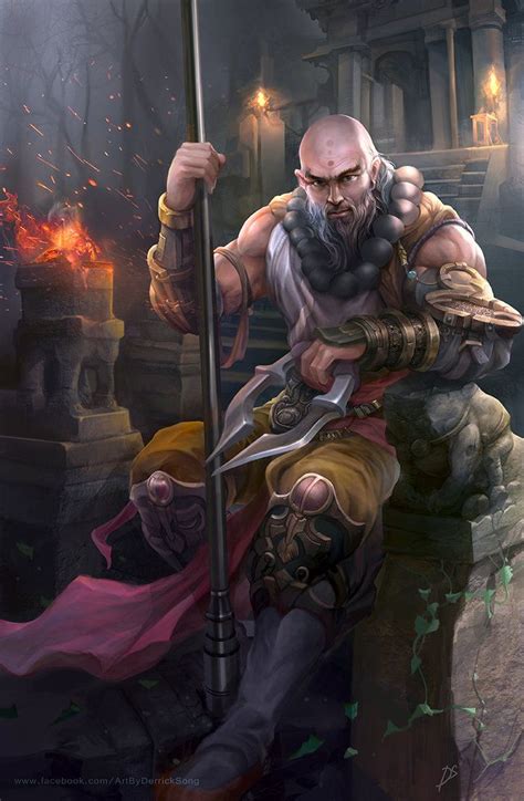 Diablo Fanart Monk Fantasy Art Men Fantasy Warrior Fantasy Characters